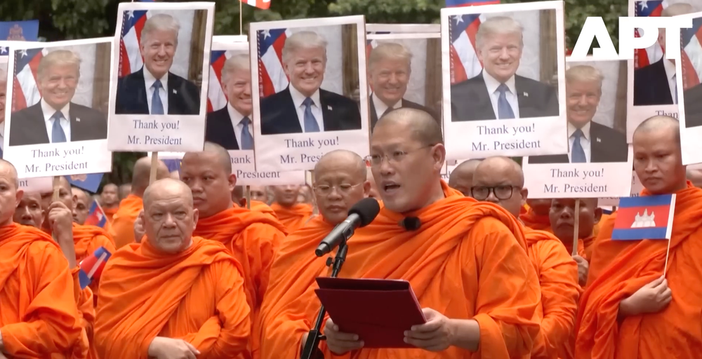 70 mil monjes budistas respaldan nominación de Trump al Premio Nobel de la Paz