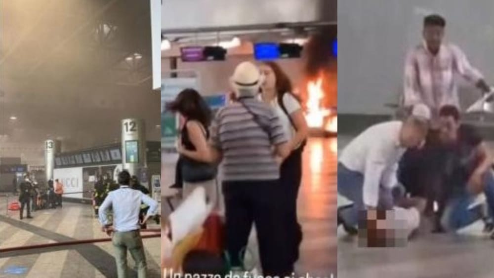 Un hombre incendia un mostrador de facturación del aeropuerto de Milán