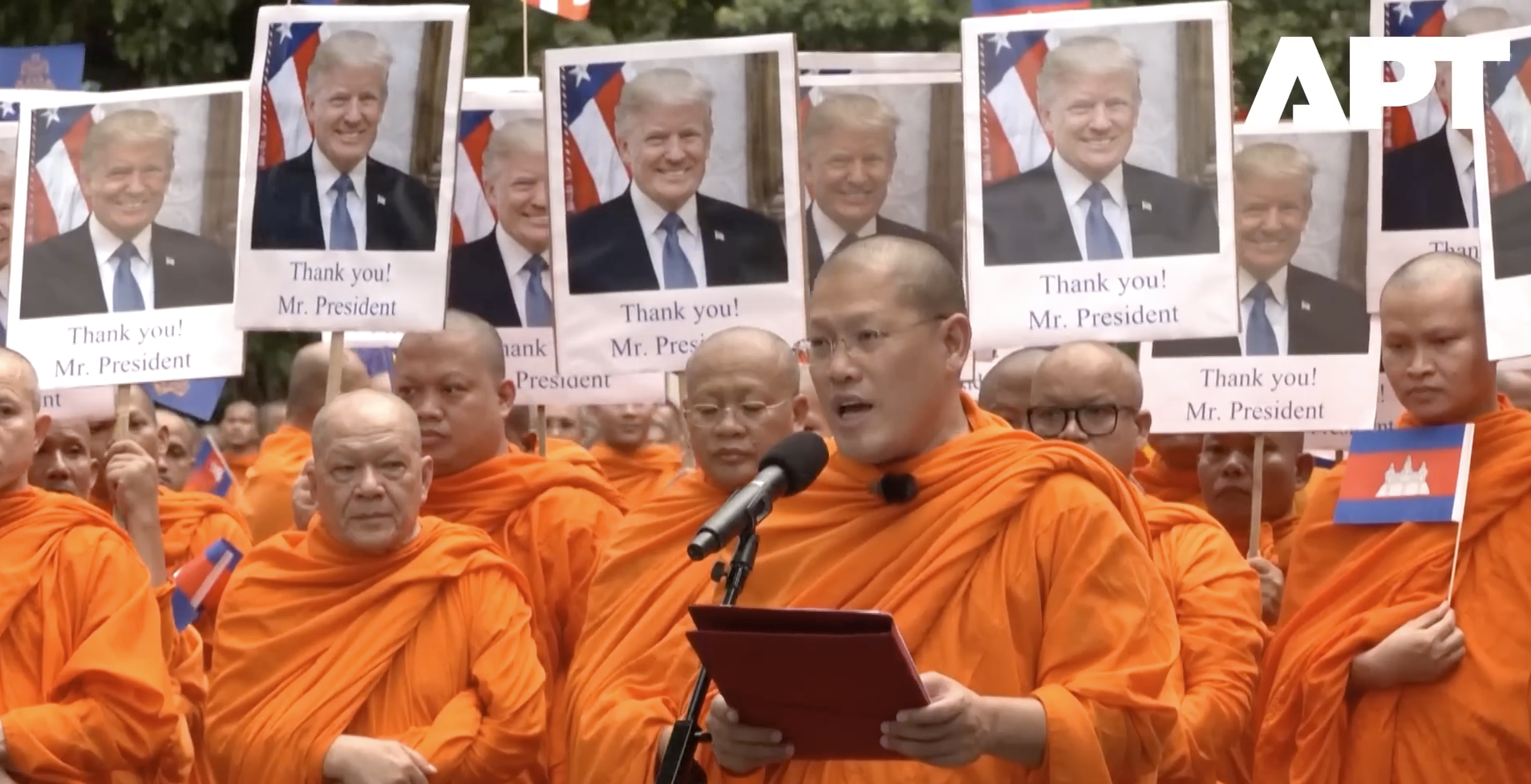70 mil monjes budistas respaldan nominación de Trump al Premio Nobel de la Paz